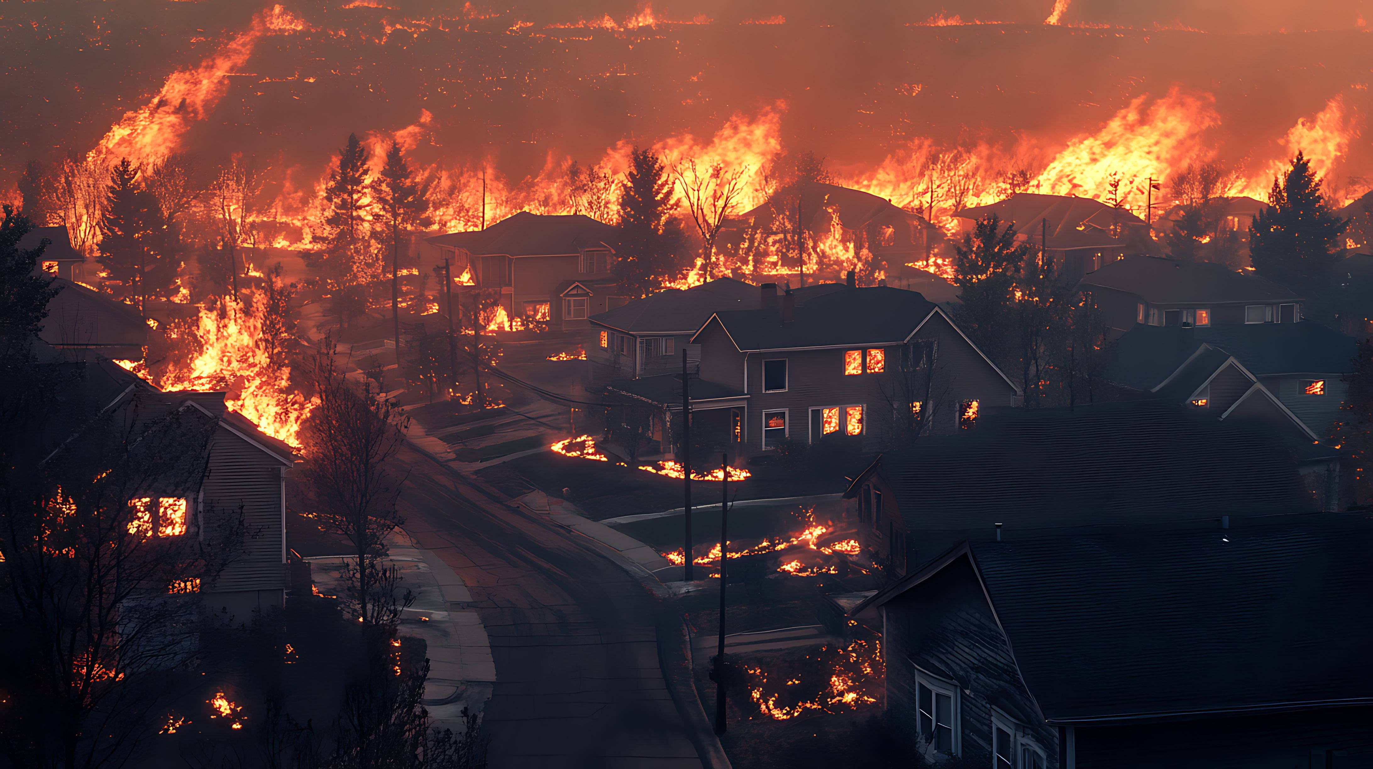 Community watching wildfire approach
